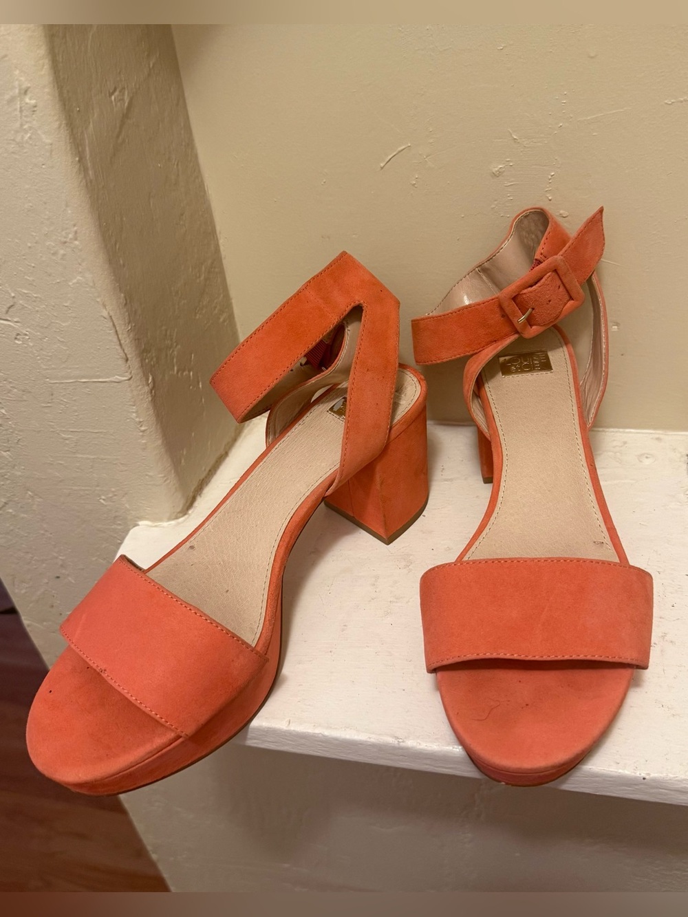 Louise et Cie Coral Suede Block Heel Sandals